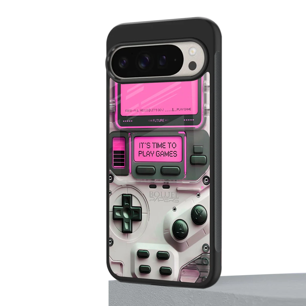Gameboy Pink google pixel 9 pro mobile cover | shockproof glass phone case
