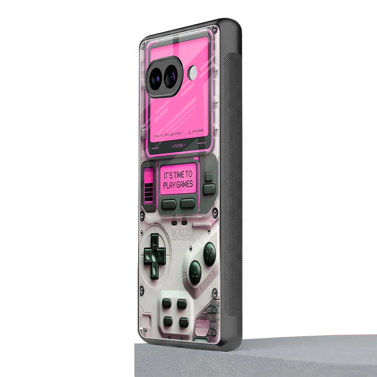 Gameboy Pink google pixel 10a mobile cover | shockproof glass phone case