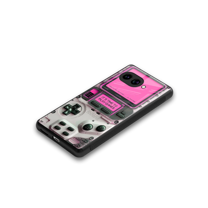 Gameboy Pink stylish phone case for google pixel 10a | glossy glass and slim fit