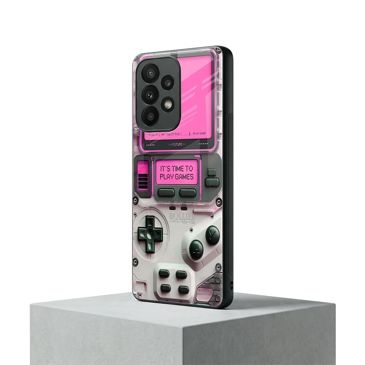Gameboy Pink samsung galaxy a23 mobile cover | shockproof glass phone case