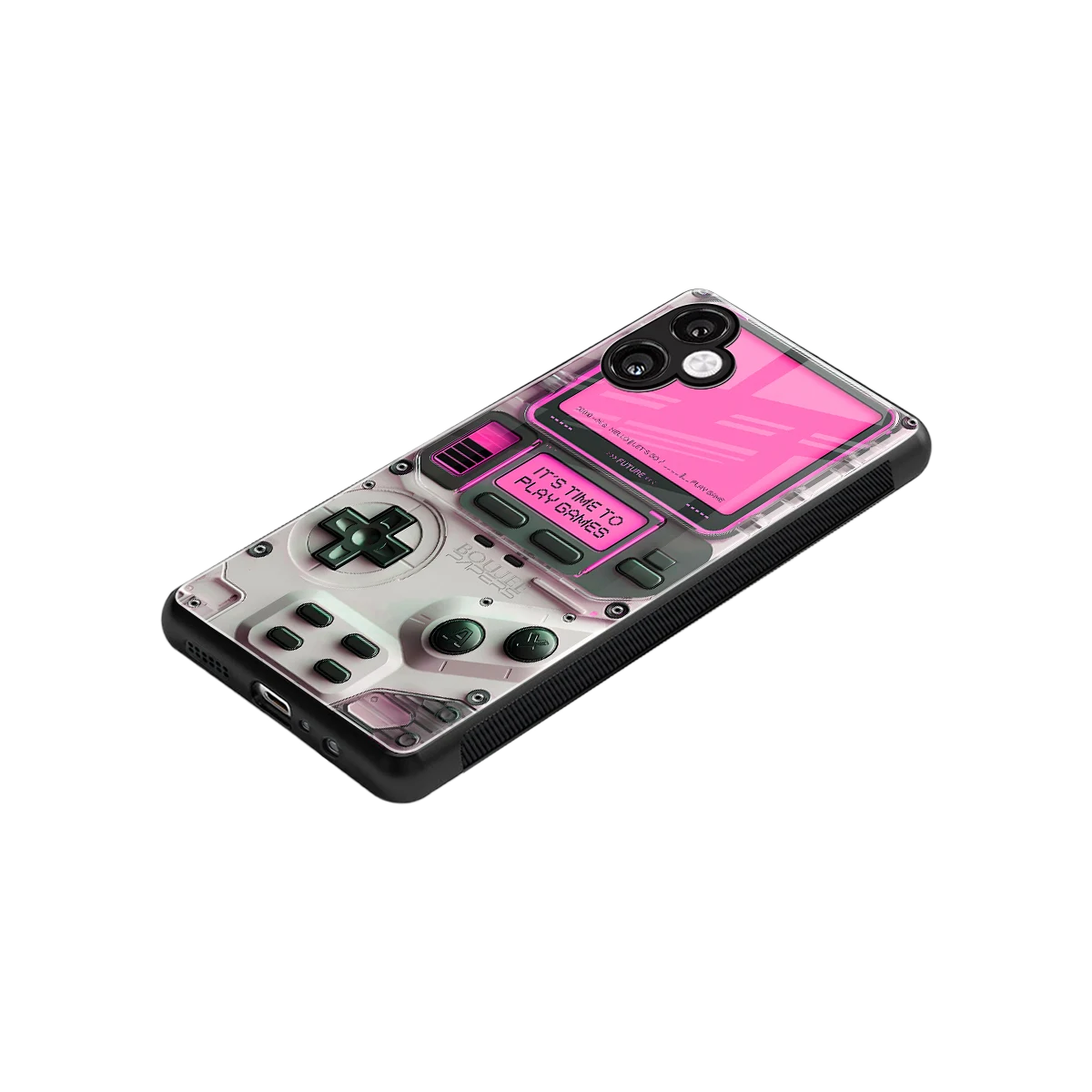 Gameboy Pink stylish phone case for samsung galaxy a06 5g | glossy glass and slim fit