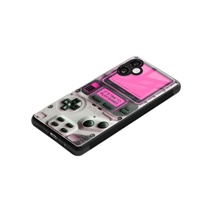 Gameboy Pink stylish phone case for samsung galaxy a06 5g | glossy glass and slim fit