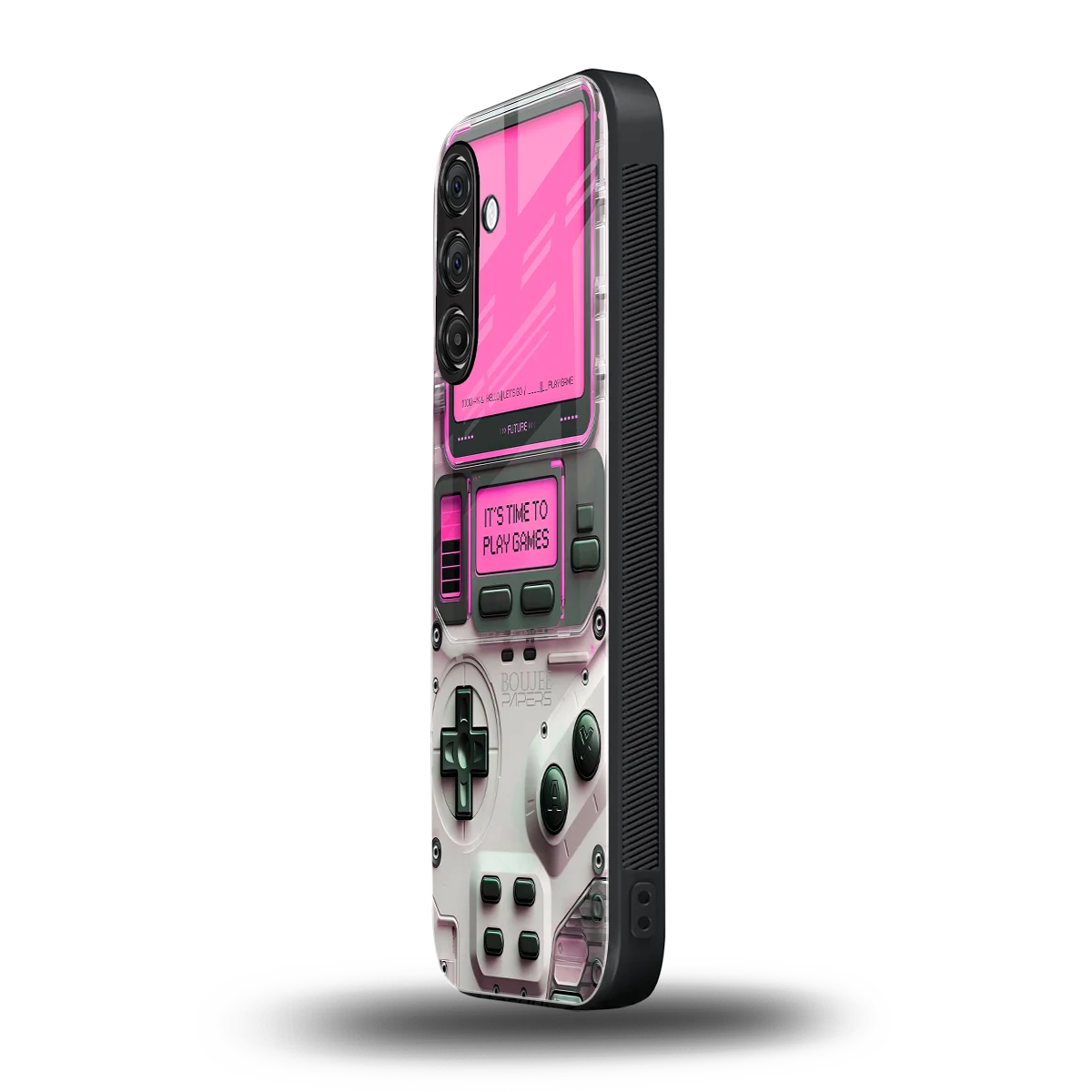 Gameboy Pink samsung galaxy a55 5g mobile cover | shockproof glass phone case