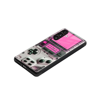 Gameboy Pink stylish phone case for samsung galaxy a55 5g | glossy glass and slim fit