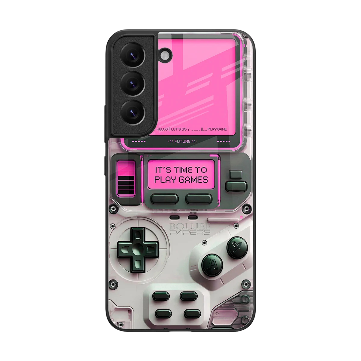 Gameboy Pink back phone cover | glass case for samsung galaxy s22