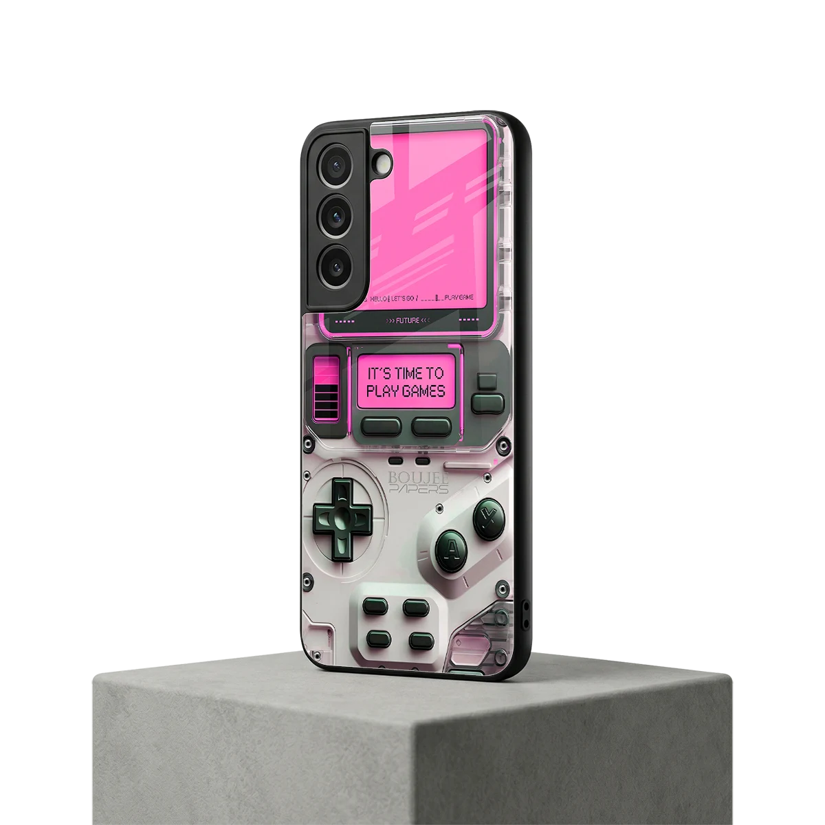 Gameboy Pink samsung galaxy s22 mobile cover | shockproof glass phone case