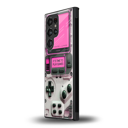 Gameboy Pink samsung galaxy s24 ultra mobile cover | shockproof glass phone case