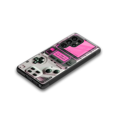Gameboy Pink stylish phone case for samsung galaxy s25 ultra | glossy glass and slim fit