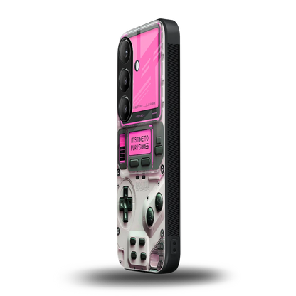 Gameboy Pink samsung galaxy s24 mobile cover | shockproof glass phone case