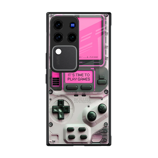 Gameboy Pink back phone cover | glass case forvivo v30 pro