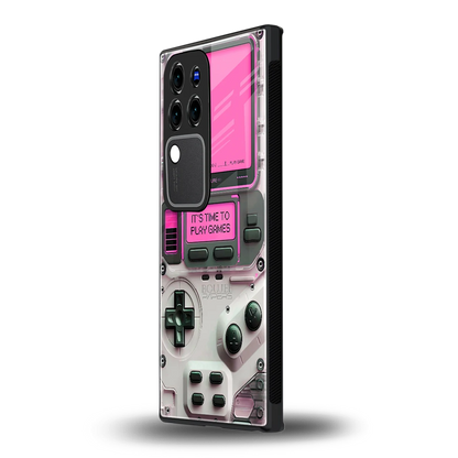 Gameboy Pinkvivo v30 pro mobile cover | shockproof glass phone case