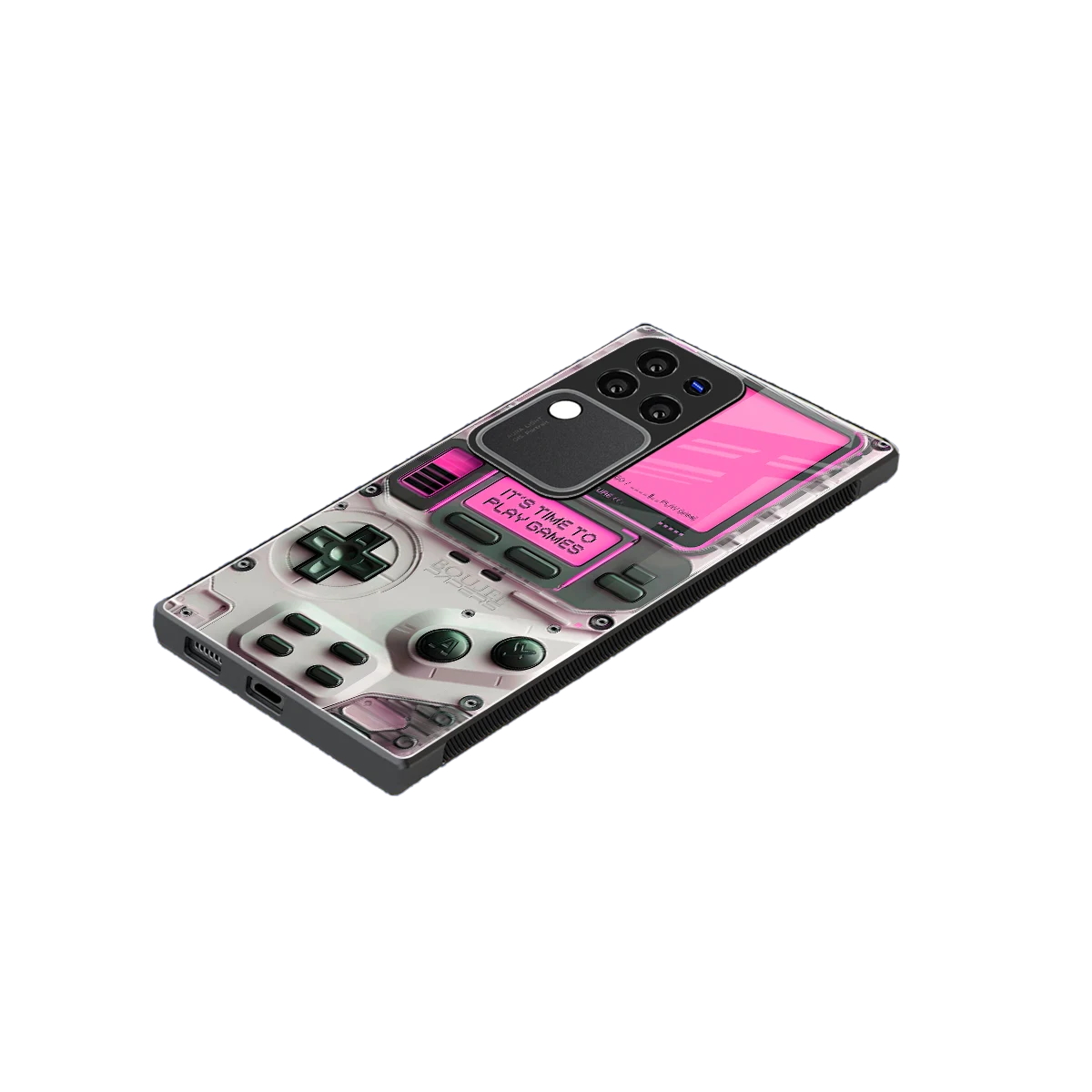Gameboy Pink stylish phone case forvivo v30 pro | glossy glass and slim fit