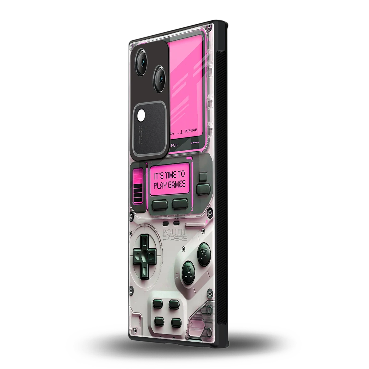 Gameboy Pink vivo v30 mobile cover | shockproof glass phone case