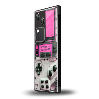 Gameboy Pink vivo v30 mobile cover | shockproof glass phone case