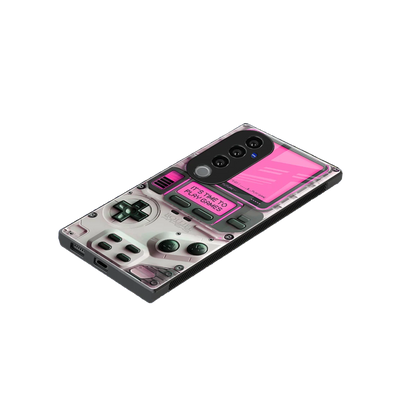 Gameboy Pink stylish phone case for vivo v40 pro | glossy glass and slim fit