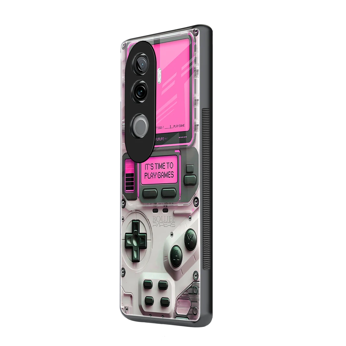 Gameboy Pink vivo v40e mobile cover | shockproof glass phone case
