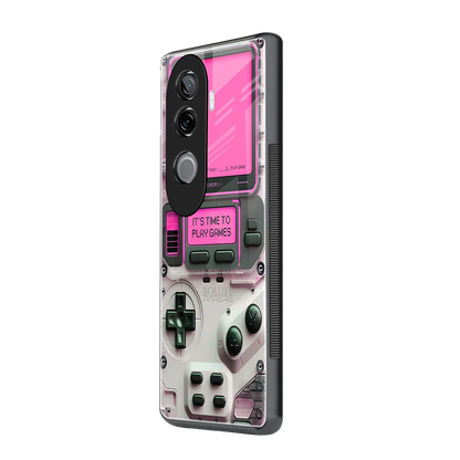 Gameboy Pink vivo v40e mobile cover | shockproof glass phone case