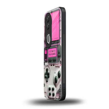 Gameboy Pink vivo v50 mobile cover | shockproof glass phone case