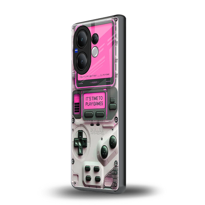 Gameboy Pink vivo v60 mobile cover | shockproof glass phone case