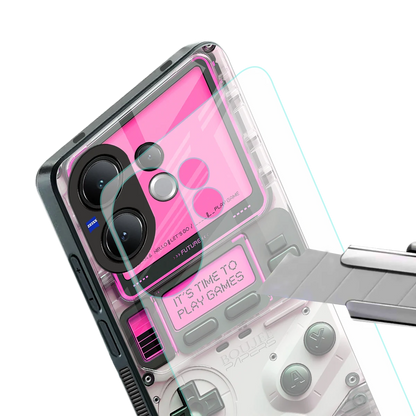 Gameboy Pink stylish phone case for vivo v60 | glossy glass and slim fit