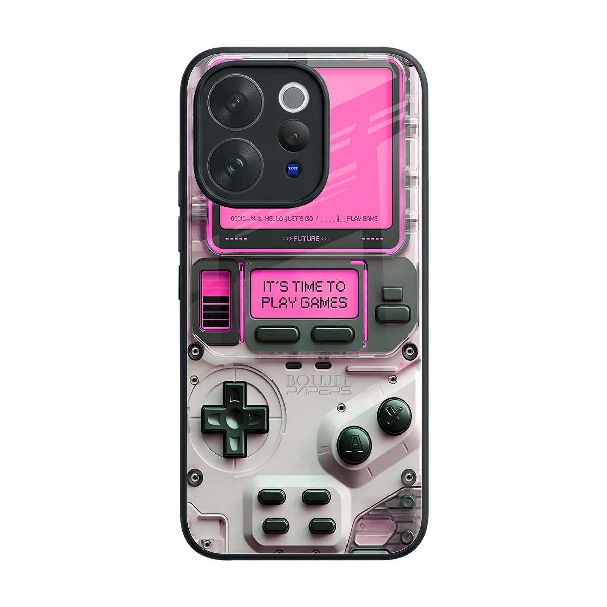 Gameboy Pink back phone cover | glass case for vivo v70