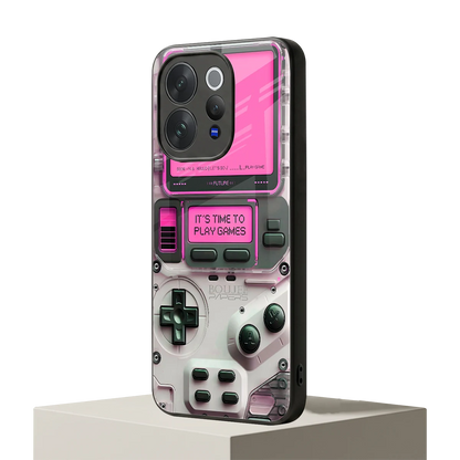 Gameboy Pink vivo v70 elite mobile cover | shockproof glass phone case