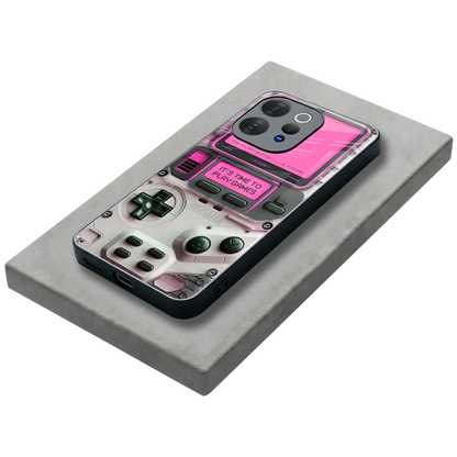 Gameboy Pink stylish phone case for vivo v70 elite | glossy glass and slim fit