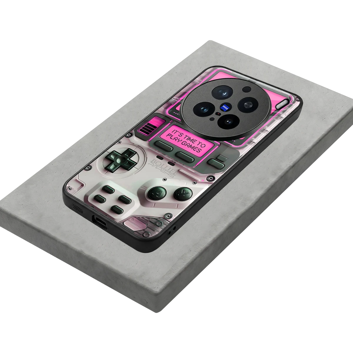 Gameboy Pink stylish phone case for vivo x200 pro | glossy glass and slim fit