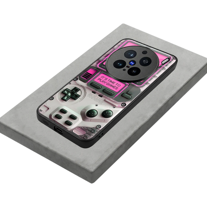 Gameboy Pink stylish phone case for vivo x200 pro | glossy glass and slim fit