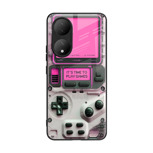 Gameboy Pink back phone cover | glass case for Vivo-y100