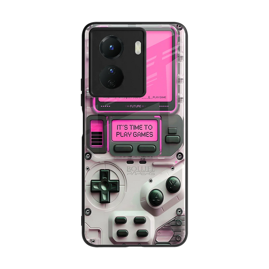 Gameboy Pink back phone cover | glass case for vivo y16
