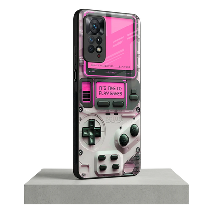 Gameboy Pink redmi note 11 pro mobile cover | shockproof glass phone case