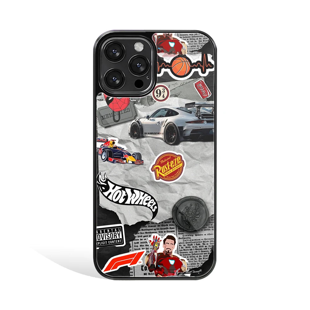 Premium Glass Back Mobile Phone Cover for iPhone, Samsung, OnePlus, Google Pixel, Redmi, Oppo, Vivo & Realme