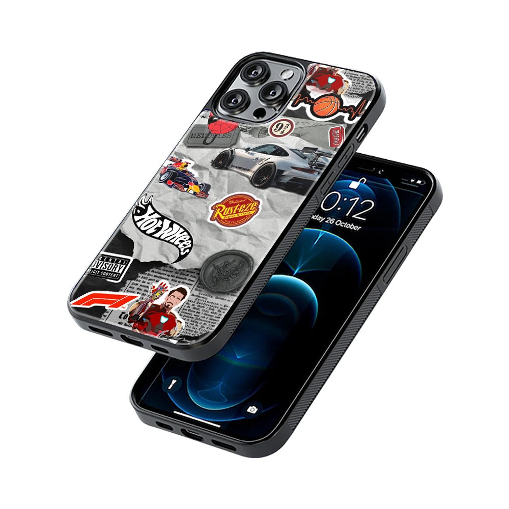 Protective Glass Back Phone Case Compatible with iPhone, Samsung, OnePlus, Pixel & More