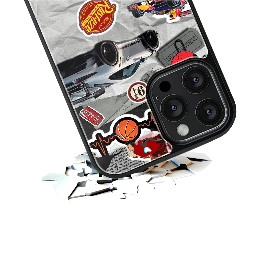 Durable Glass Back Mobile Case for iPhone, Samsung, OnePlus, Google Pixel, Redmi, Vivo, Oppo