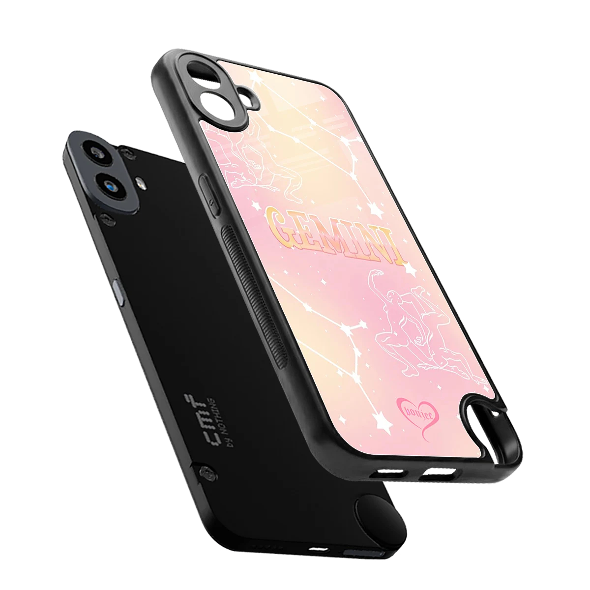 Gemini Aura sleek cmf nothing phone 1 cover with tempered glass back and TPU edges