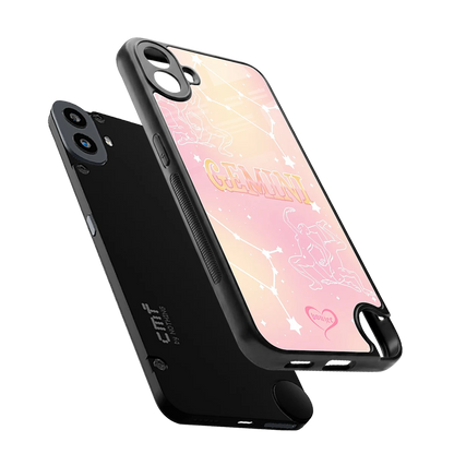 Gemini Aura sleek cmf nothing phone 1 cover with tempered glass back and TPU edges