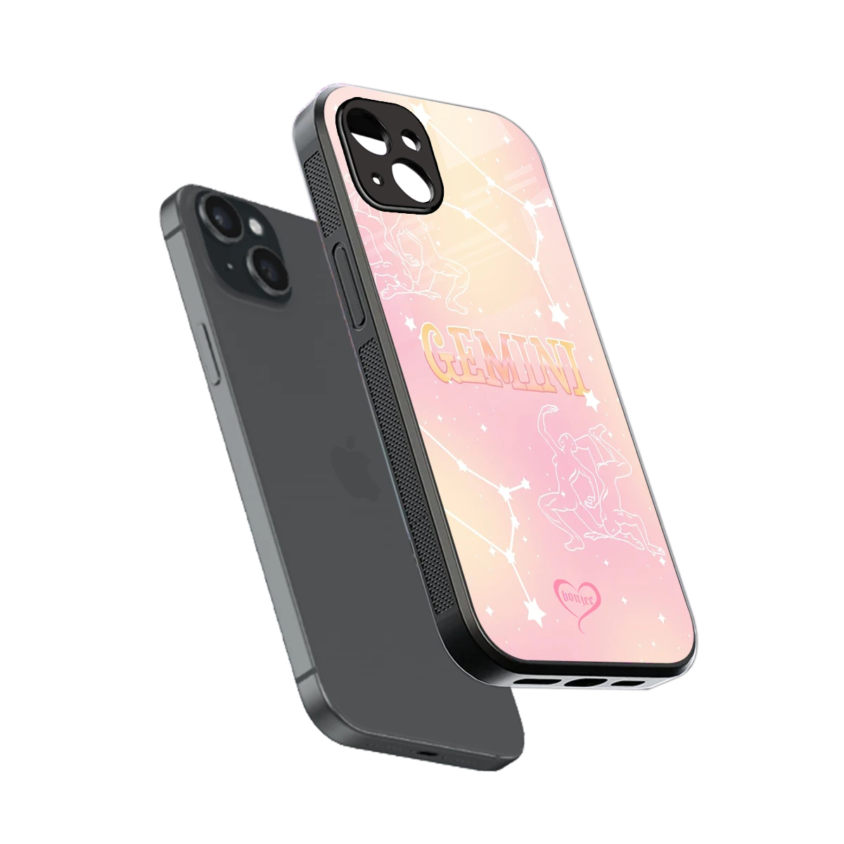 Gemini Aura sleek iphone 14 plus cover with tempered glass back and TPU edges