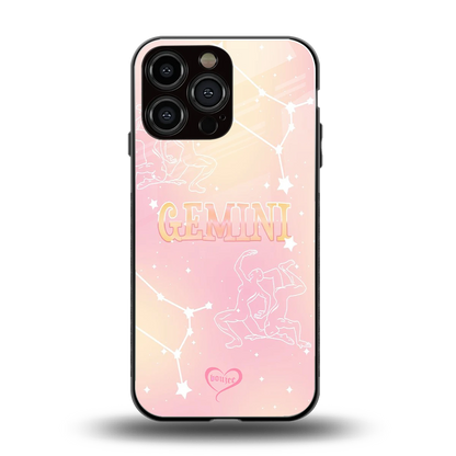 Gemini Aura back phone cover | glass case for iphone 15 pro max