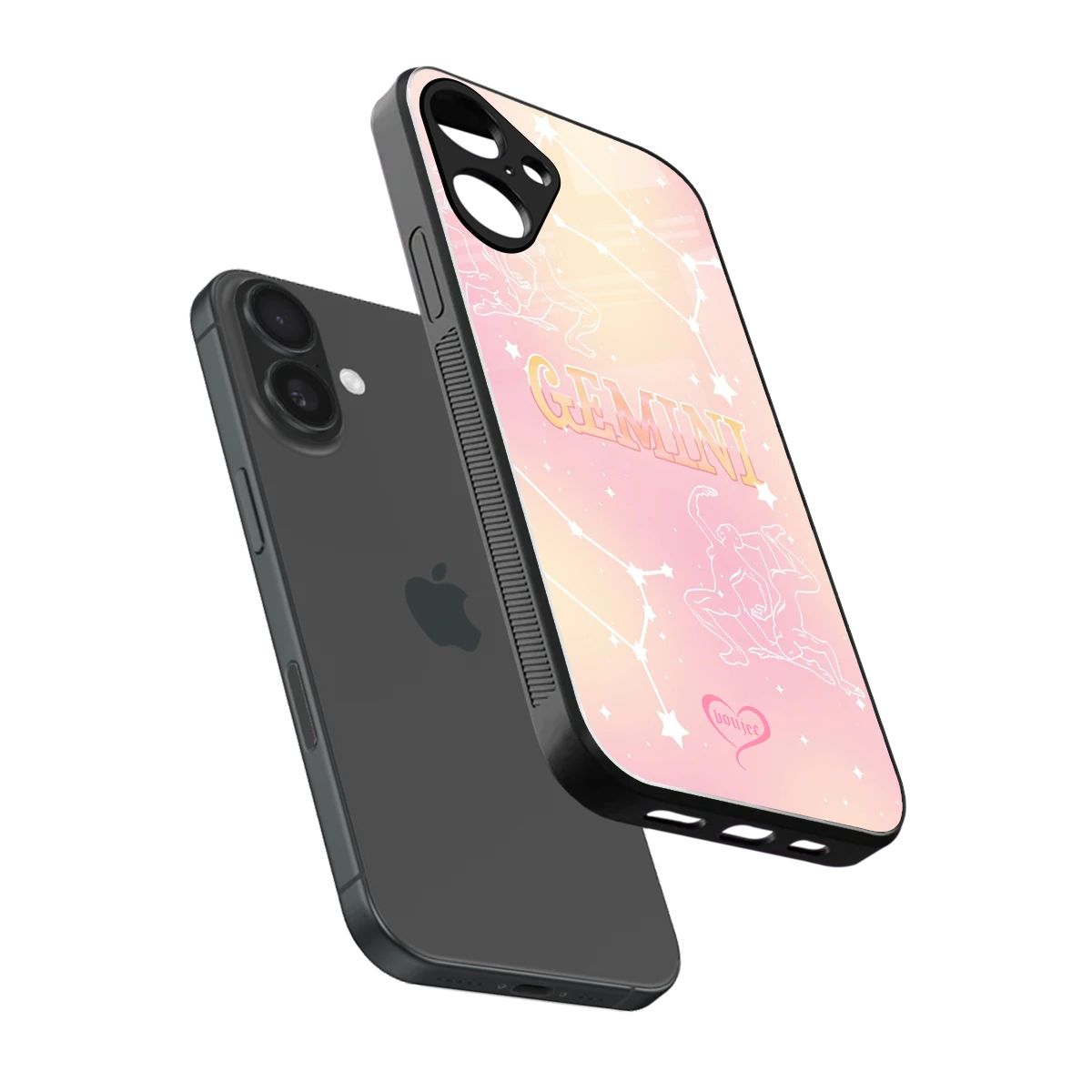Gemini Aura sleek iphone 16 plus cover with tempered glass back and TPU edges