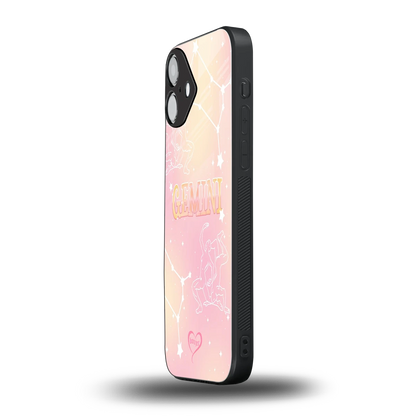 Gemini Aura iphone 16 plus mobile cover | shockproof glass phone case