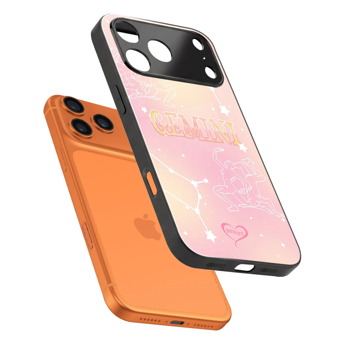 Gemini Aura sleek iphone 17 pro cover with tempered glass back and TPU edges