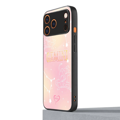Gemini Aura iphone 17 pro mobile cover | shockproof glass phone case