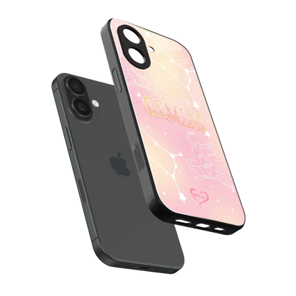 Gemini Aura sleek iphone 17 cover with tempered glass back and TPU edges