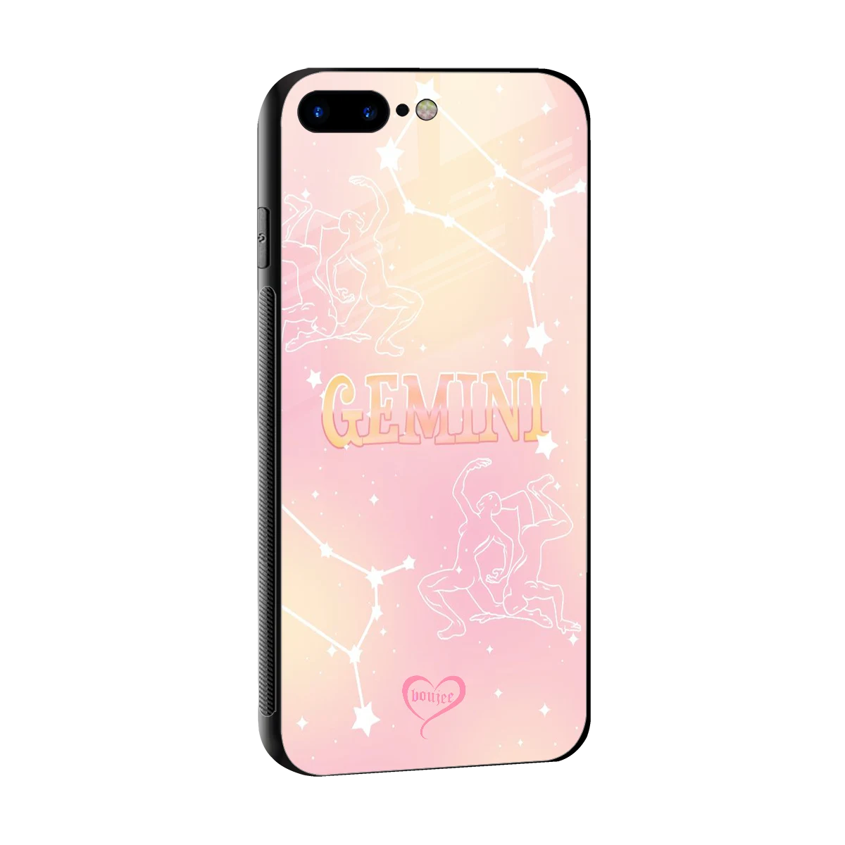 Gemini Aura sleek iphone 8 plus cover with tempered glass back and TPU edges