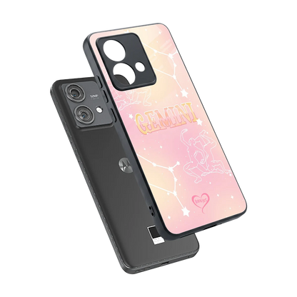 Gemini Aura sleek motorola edge 40 neo 5g cover with tempered glass back and TPU edges