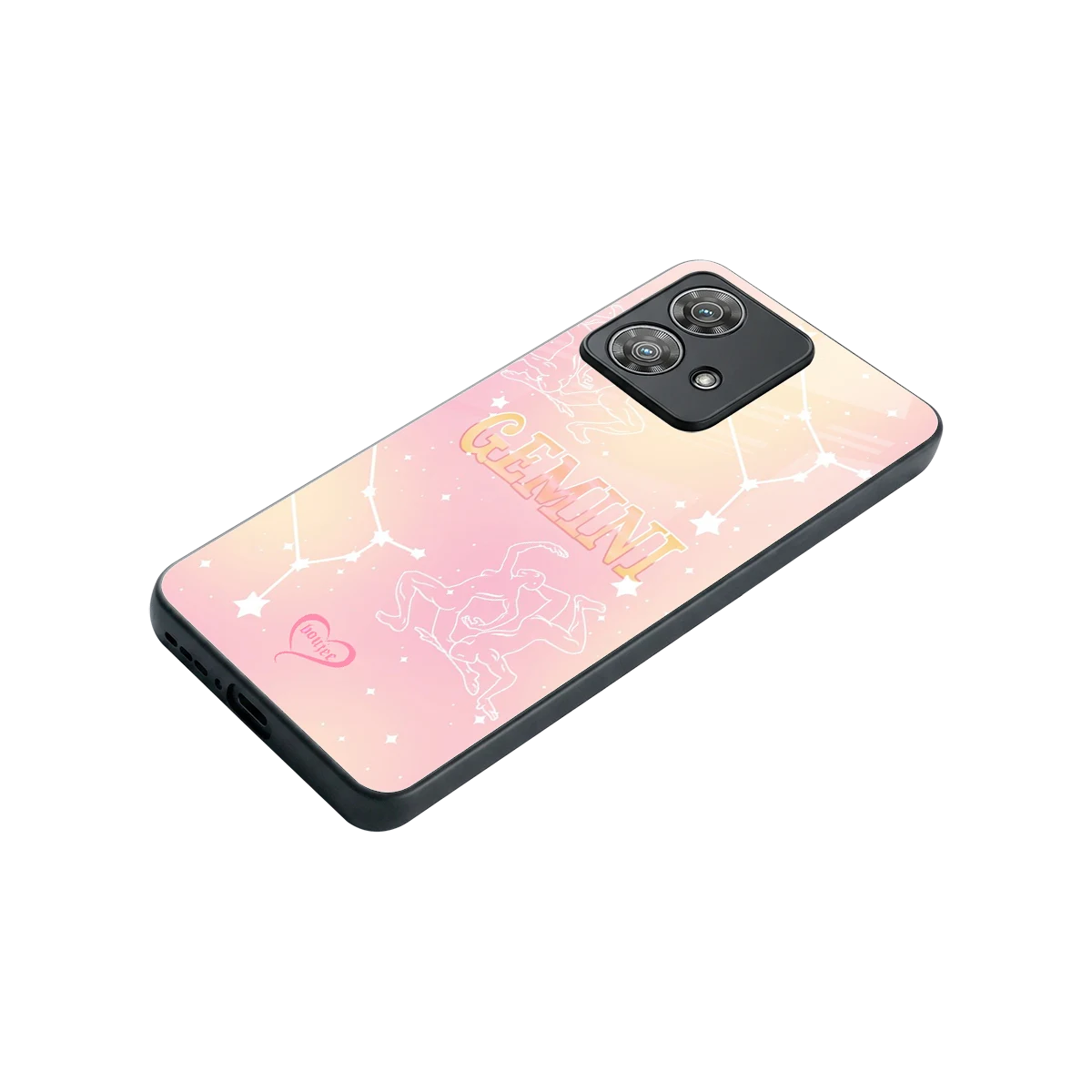 Gemini Aura stylish phone case for motorola edge 40 neo 5g | glossy glass and slim fit