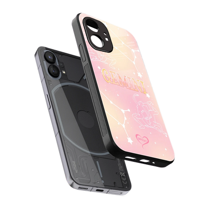 Gemini Aura sleek nothing phone 1 cover with tempered glass back and TPU edges