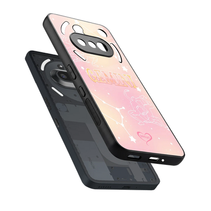 Gemini Aura sleek nothing phone 3a cover with tempered glass back and TPU edges