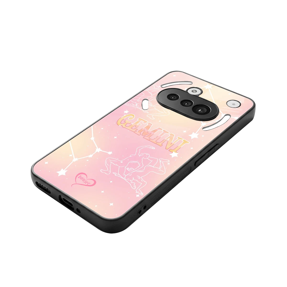 Gemini Aura stylish phone case for nothing phone 3a | glossy glass and slim fit